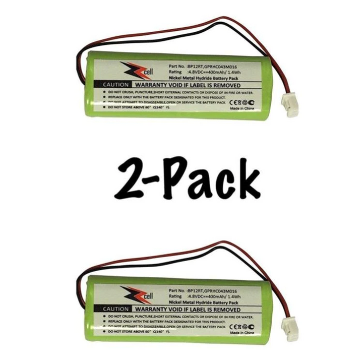 2-Pack ZZcell Battery For Dogtra Transmitter BP12RT, 175NCP, 200NC, 200NCP, 202NCP, 280NCP, 282NCP, 1900NCP, 1902NCP, 300M, 302M, 7000M, 7002M, 7100H, 7102H, 7100, 7102, 1100NC, 2000B, 2000200NC