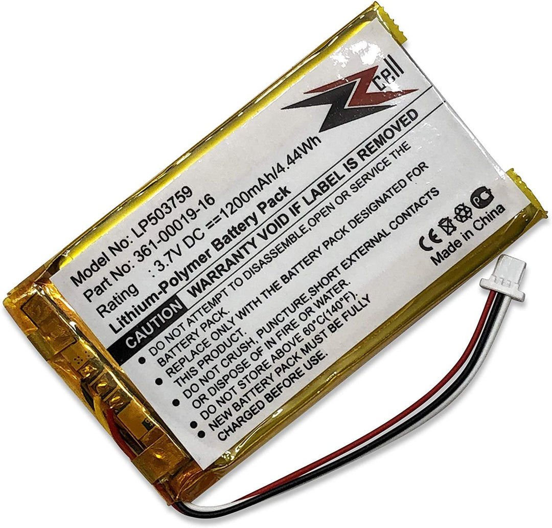 ZZcell Battery for Garmin 361-00019-16, 361-00019-12, Garmin Nuvi 1300, 1340T Pro, 1350, 1350T, 1370, 1370T, 1375T, 1390, 1390T, 1490