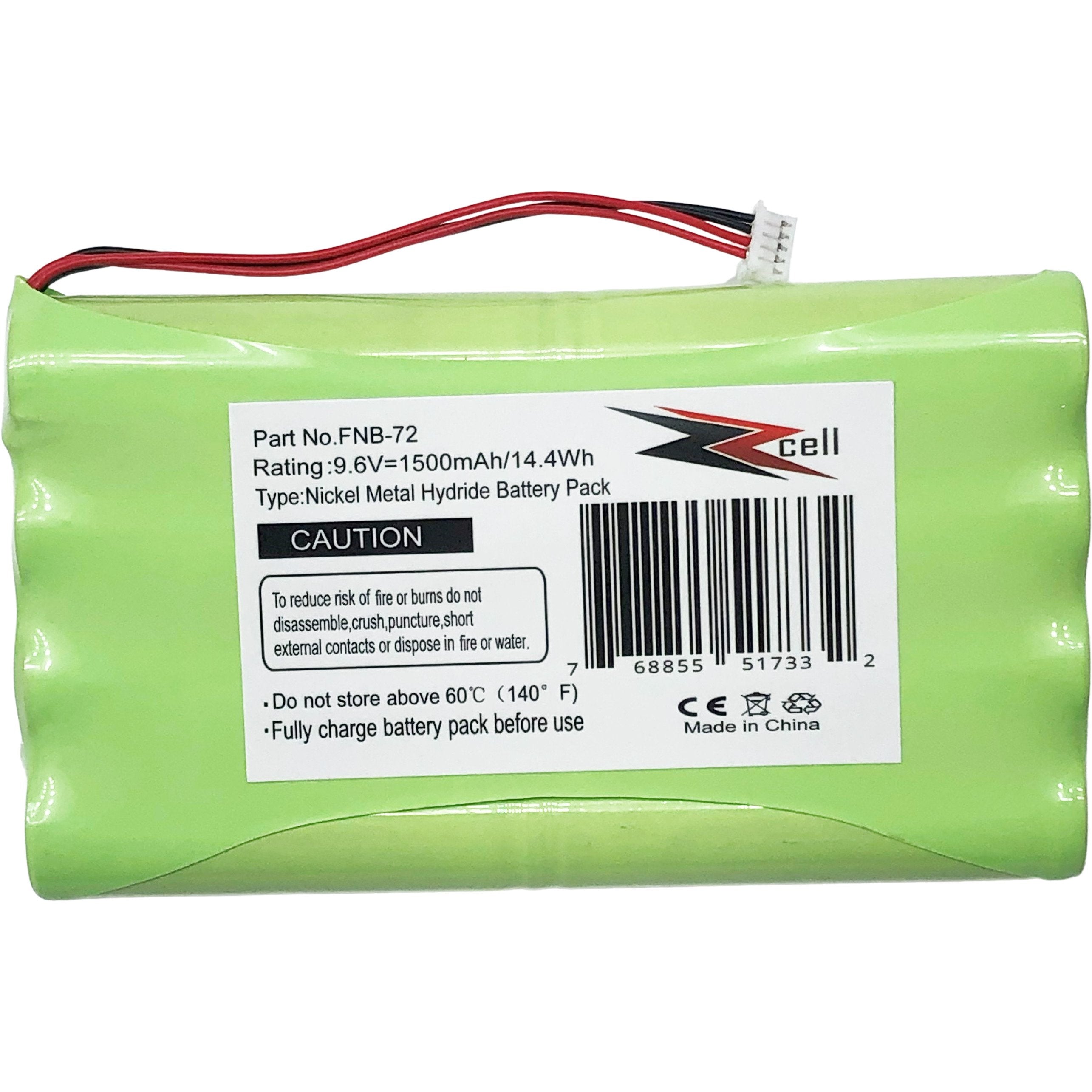 ZZcell Replacement Battery for Yaesu Vertex FNB-72, FNB-72x, FNB