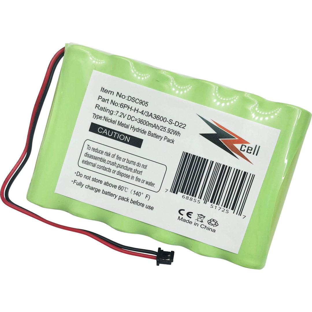 ZZcell Battery Replacement for DSC Impassa 9057 Wireless Control Panel, 6PH-H-4/3A3600-S-D22 Alarm System 3600mAh