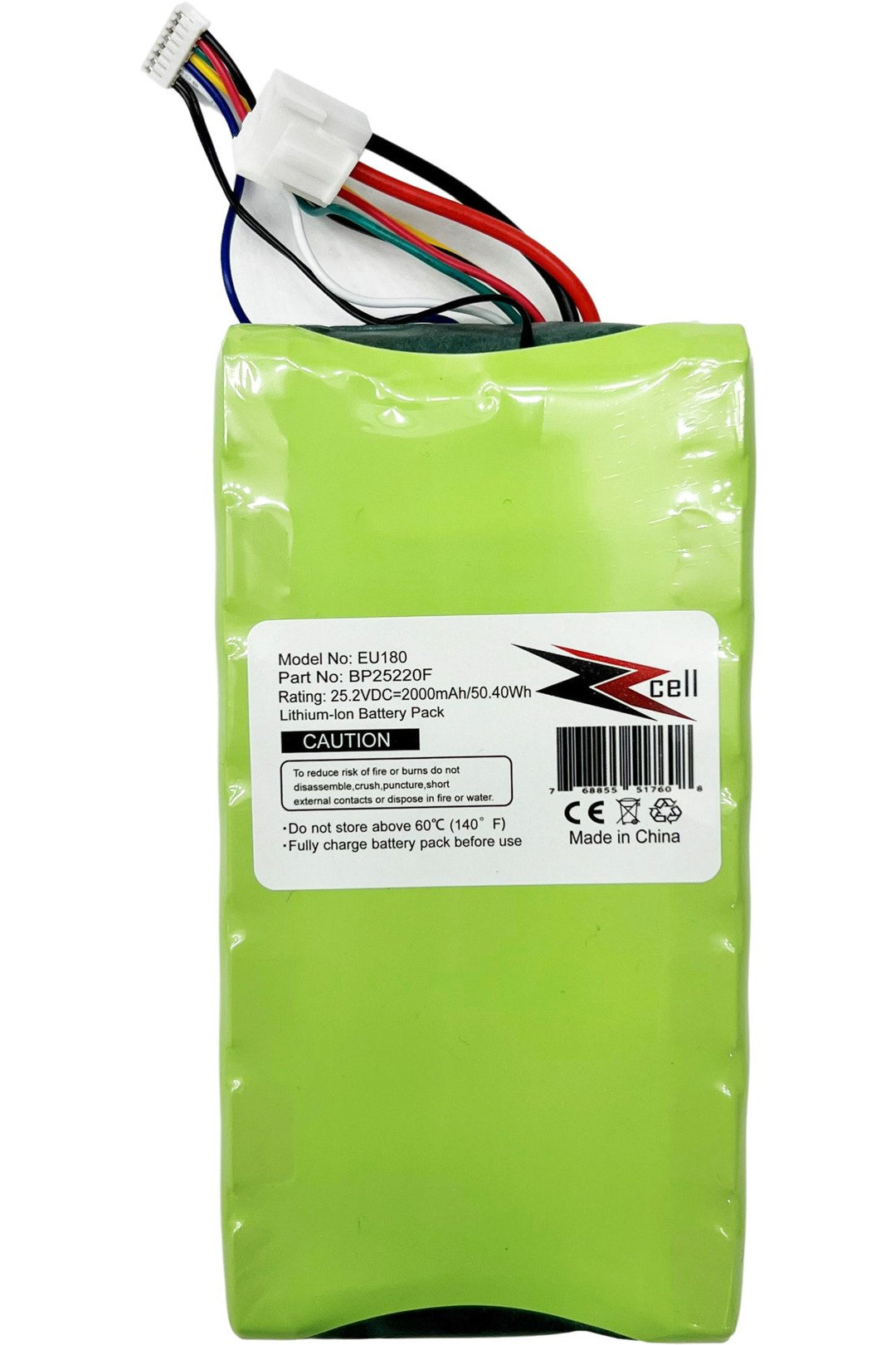 ZZcell Battery Replacement For Eureka RapidClean Pro Cordless Vacuum NEC180, NEC185, BP25220F, 25.2V 2000mAh
