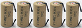 5X ZZcell Sub C Batteries with Tabs Rechargeable for Power Tools 10C Discharge Rate Nicd 1.2V 2000mAh Pack of 5