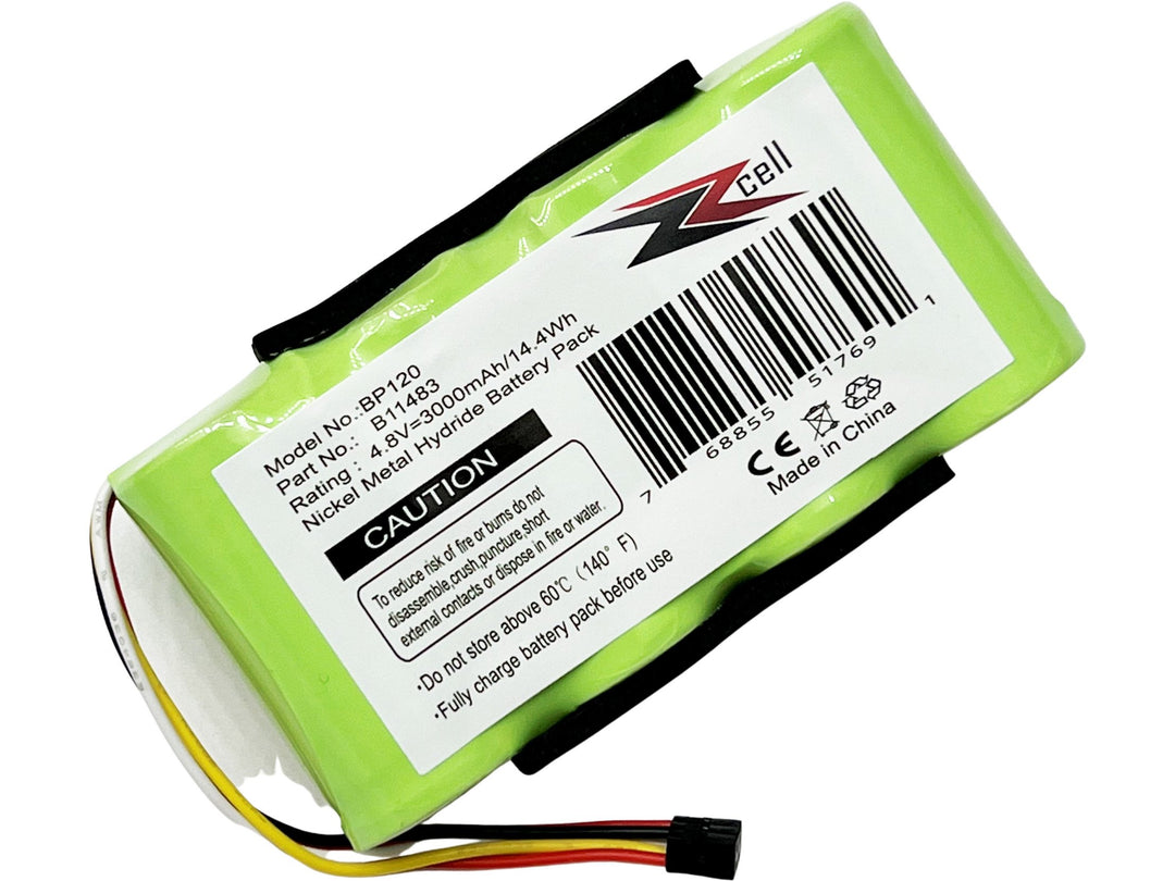 ZZcell Battery Compatible for Fluke BP120MH, B11483, 123, 123S Scopemeter 120, 43, 43B Power Quality Analyzers 4.8V 3000mAh