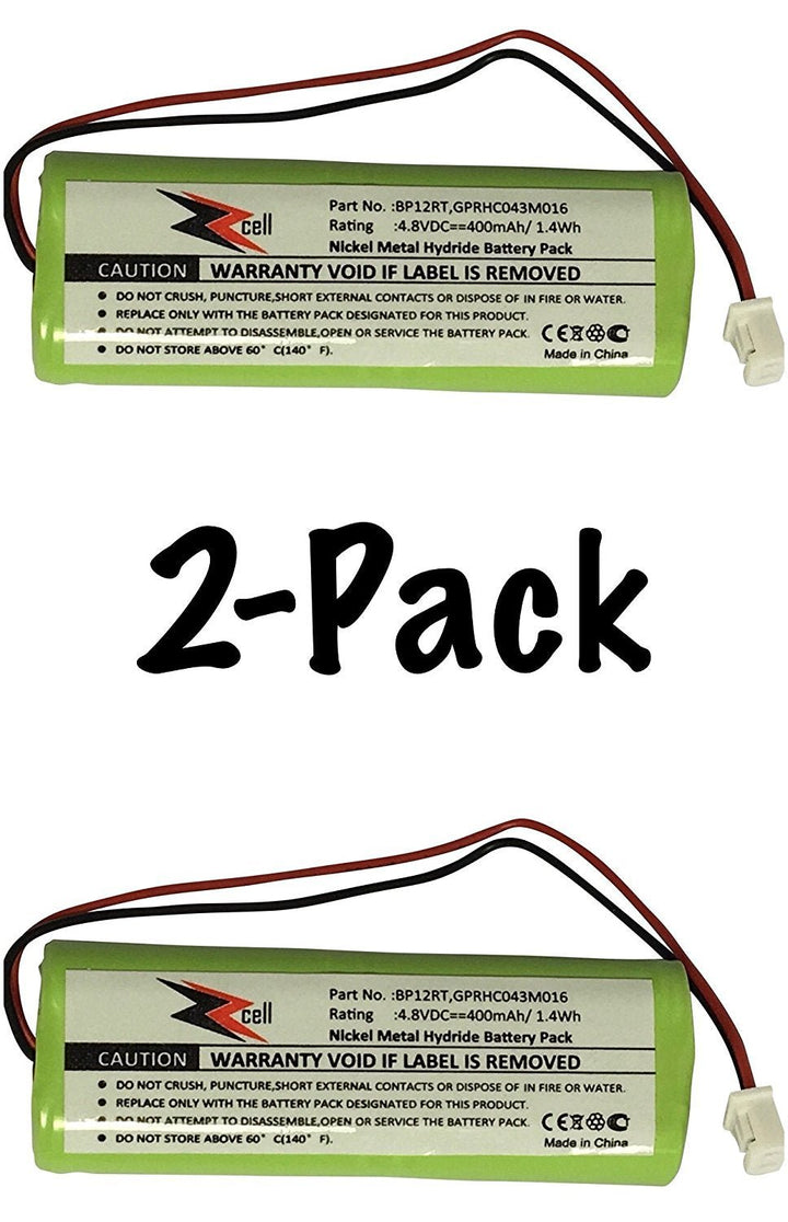 2-Pack ZZcell Battery For Dogtra Transmitter BP12RT, 175NCP, 200NC, 200NCP, 202NCP, 280NCP, 282NCP, 1900NCP, 1902NCP, 300M, 302M, 7000M, 7002M, 7100H, 7102H, 7100, 7102, 1100NC, 2000B, 2000200NC