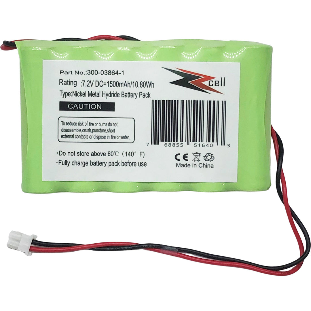 ZZcell Battery For Honeywell Alarm Lynx L3000, Lynx L5000, Lynx L5100, 300-03864-1 1500mAh (NOTE: Battery Connector - 2 Prong)