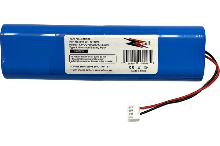 ZZcell Battery Replacement for Ecovacs Deebot Ozmo 900, 901, 905, 930, 937, 920, DG36, DG70, DG3G, DX55, T5 Neo, O900, 14.4Volts 3000mAh