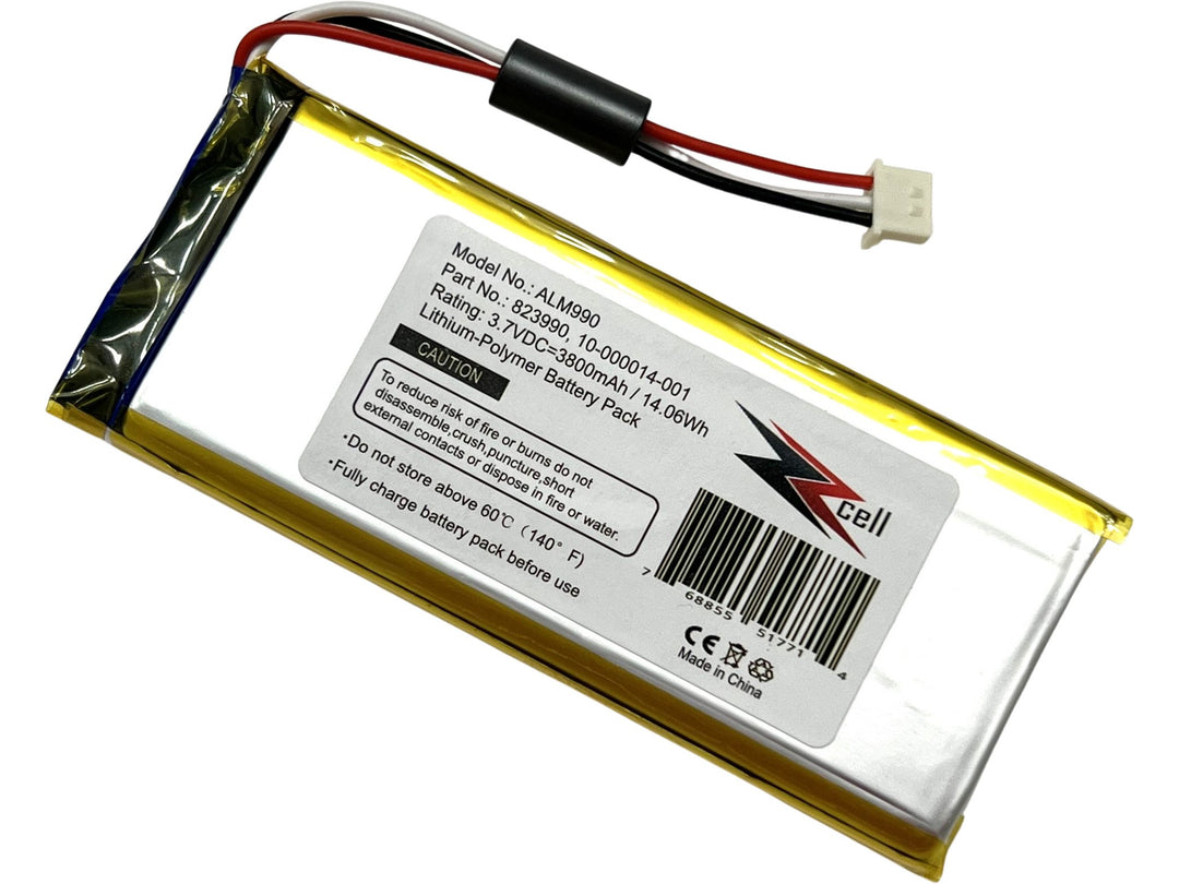 ZZcell ALM990 Battery Replacement for ADT Panel SmartThings, 823990, 10-000014-001, 2GIG GC3 Panel, SP1-GC3, GC3e Panel 3.7Volts 3800mAh